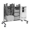 Zown Chair Trolley, Folding Chairs, Capacity 60 Chairs, Grey Color 60248GRY1E